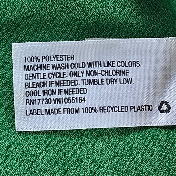 Green Shift Dress V-Neck Midi a new day Sz M Green Holiday Office - Picture 7 of 8